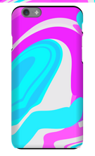 Pink and Cyan Swirl iPhone Case
