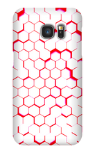 Red and White Hexagon Samsung Phonecase