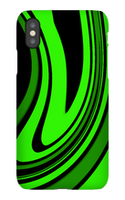 Green and Black Swirl iPhone Case