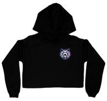 Left Logo 'White Tiger' Women's Cropped Hoodie