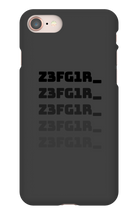 Z3FG1R_ Black Text Iphone Cases