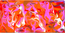 White Red Pink orange 18"x36"