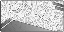 Monochrome White Topo XXL Gaming Mousepad
