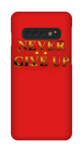 Never Give Up Samsung Phone Cases - gold