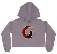 Large Print Crop Top Hoodie