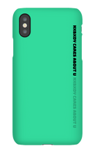 nxbxdy cares about you  iPhone Case