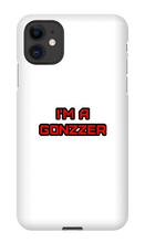 Funda de celular para iPhone con frase roja