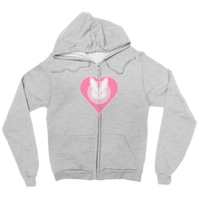 Bunny Heart Zip Up Hoodie