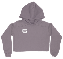 Ghostcomm womens cropped hoodie with white logo