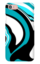 Black and Blue Swirl iPhone Case