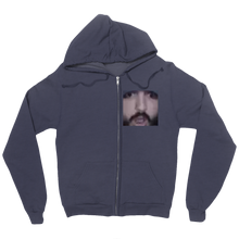 MY FACE IN A ZIP UP HOODIE