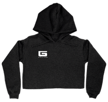 Ghostcomm womens cropped hoodie with white logo