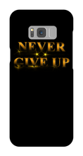 Never Give Up Samsung Phone Cases - gold