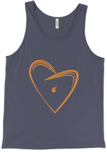 Orange Burning Heart Tank Top