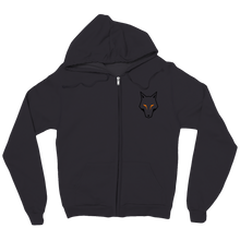 Black Wolf Logo Zip Up Hoodie