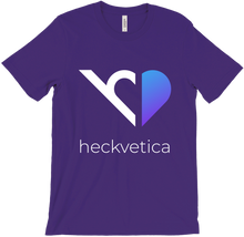 Heckvetica White and Blue Heart Logo T-Shirt