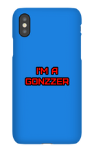 Funda de celular para iPhone con frase roja