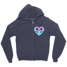 Heart logo Zip Up Hoodie
