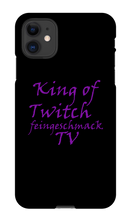 King of Twitch Iphone Schutzhülle (schwarz/weiß)