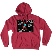 Red Blamed Hoodie