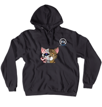 pixHoodie Cyborgkatze dunkel