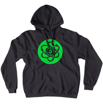 EOS Hoodies Green Logo Black OL (No-Zip/Pullover)