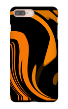 Orange and Black Swirl iPhone Case