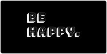 be happy. retro mega mousepad