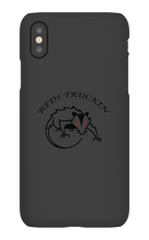 Reds Truckin Black Letters iPhone Cases