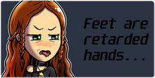 Feet are retarded Hands xxl mousepad