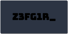 Z3FG1R_ Black Text XXL Gaming Mousepad