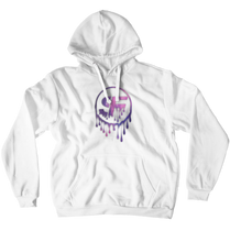 SerFra9 Melting Logo Purple Galaxy Hoodies
