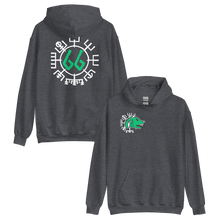Vegvísir 66 Green Unisex Hoodie