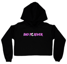 Women's Bio Forever Cropped Hoodie - Pink on Black