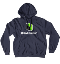 Blawk Nation Hoodies (No-Zip/Pullover) White Text