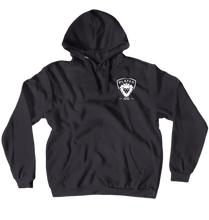 White Pocket Logo Pullover Hoodies