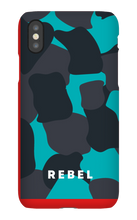 REBEL Cyan iPhone Case