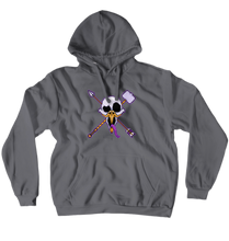 Hammer and Arrow Hoodies with Purple Border