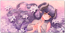 Gwyn in the Flowers Large Mousemat