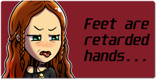 Feet are retarded Hands xxl mousepad