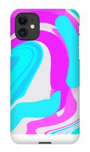 Pink and Cyan Swirl iPhone Case