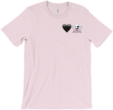 Black Heart Ghost Emoji Tee