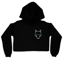 White Wolf Logo Cropped Women Hoodie