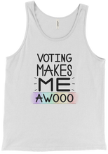 Voting Makes Me AWOOO tank-top (no paws)