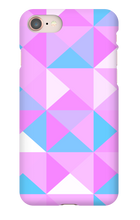 Pink, Blue and White Mosiac iPhone Phonecase