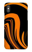 Orange and Black Swirl iPhone Case