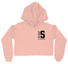 NO EXCUSES womens cropped hoodie