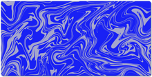 White and Blue Distorted XXL Mousepad