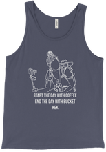 PPIM Coffee and Bucket, White Lettering Tank-top
