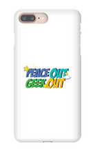 peace out geek out iphone case!